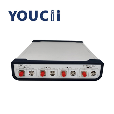 แหล่งกำเนิดแสง DFB 4 ช่องสัญญาณและเครื่องวัดกำลังไฟฟ้า FC APC Connector Type