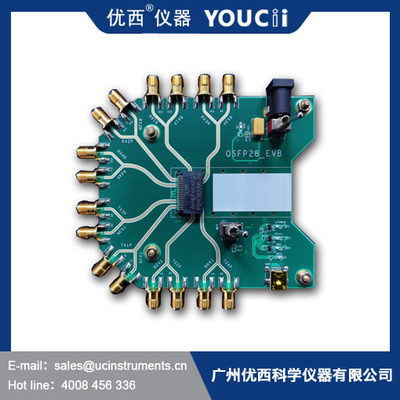 QSFP28 EVB SFP กระดานประเมินผลพร้อมสี่อินพุตและเอาต์พุต 10G ถึง 32Gbps