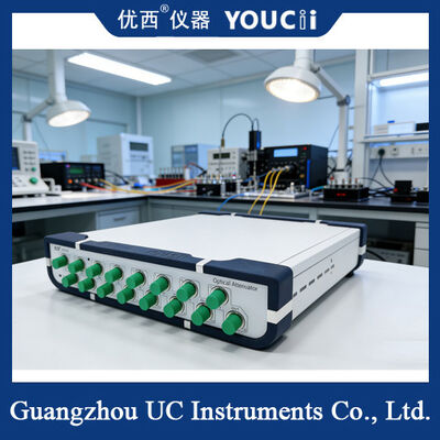 กำลังอินพุตสูงสุดที่ปลอดภัย บวกกับอุปกรณ์ลดทอนแสงแบบปรับได้ 20 DBm