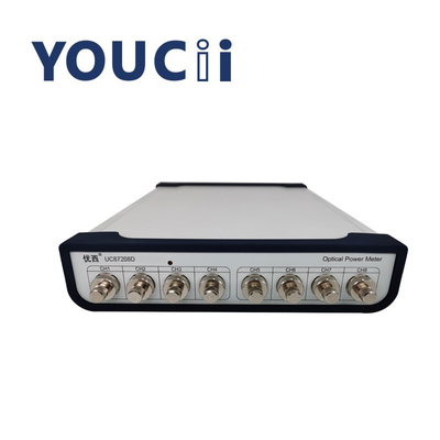 8 Channel Optical Power Meter 850nm 1310nm 1490nm 1550nm 1610nm การสอบเทียบความยาวคลื่น