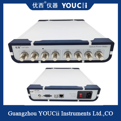8 Channel Optical Power Meter ช่วงกำลังไฟ +5 ~ -65dBm