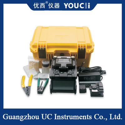 Six Motors Automatic Fiber Fusion Splicer การเชื่อมสายหลักการเชื่อมไฟเบอร์หนัง