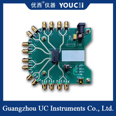 QSFP28 EVB SFP กระดานประเมินผลพร้อมสี่อินพุตและเอาต์พุต 10G ถึง 32Gbps